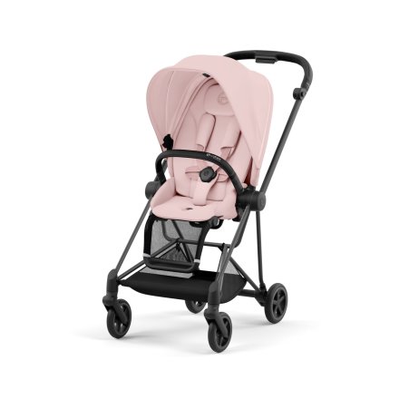 Carucior 2 in 1 pentru copii Cybex Mios 3.0 premium - Peach Pink cu cadru Matt Black