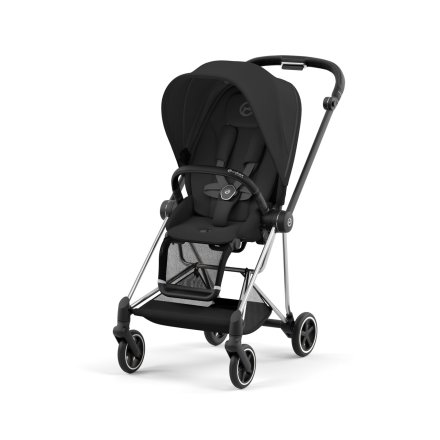 Carucior 2 in 1 pentru copii Cybex Mios 3.0 premium - Sepia Black cu cadru Chrome Black