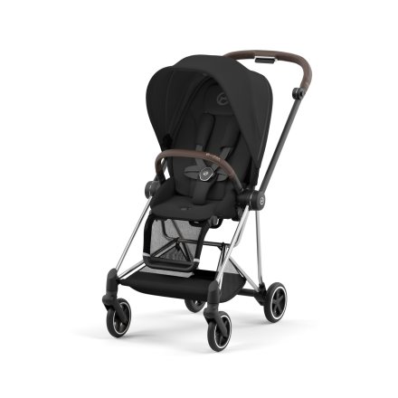 Carucior 2 in 1 pentru copii Cybex Mios 3.0 premium - Sepia Black cu cadru Chrome Brown