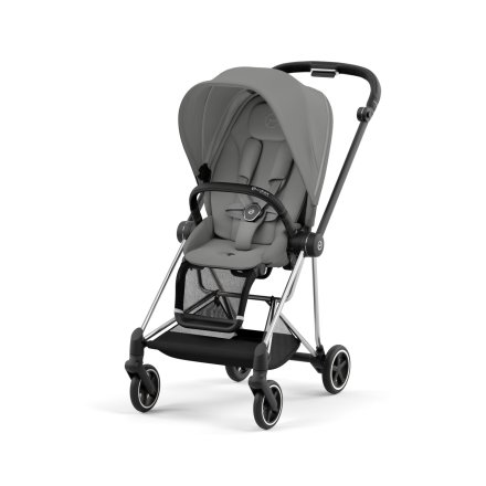 Carucior 2 in 1 pentru copii Cybex Mios 3.0 premium - Mirage Grey cu cadru Chrome Black