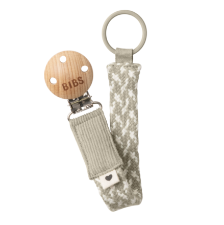 Lantisor clip pentru suzeta Bibs, practic, design placut, Sand/Ivory