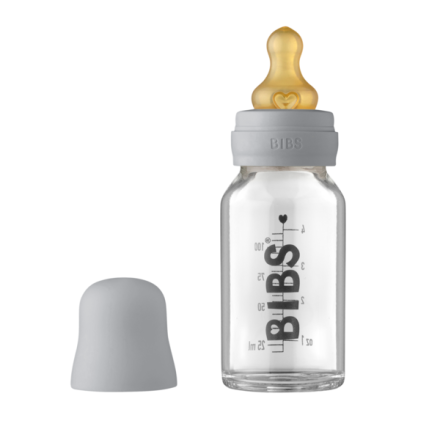 Пълен комплект Bibs стъклена бутилка, против колики, 110 ml, Cloud