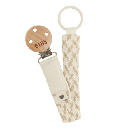 Lantisor clip pentru suzeta Bibs, practic, design placut, Ivory/Vanilla