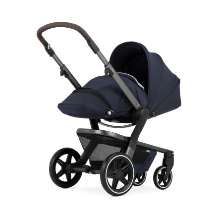 Carucior 3 in 1 Joolz Hub+, cu cocoon si scoica Baby Safe 5Z2, Navy blue