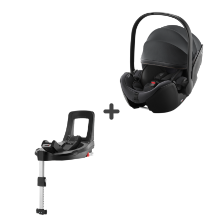 Scoica auto + Baza Isofix Britax Romer - Baby Safe 5Z2, reclinabila, 0-13 kg, Fossil Grey