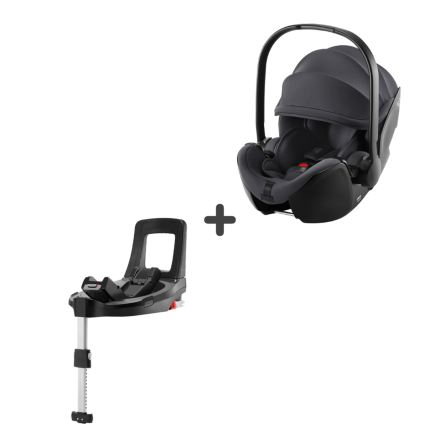 Scoica auto + Baza Isofix Britax Romer - Baby Safe 5Z2, reclinabila, 0-13 kg, Midnight Grey