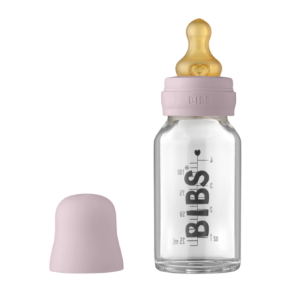 Пълен комплект Bibs стъклена бутилка, против колики, 110 ml, Dusky Lilac