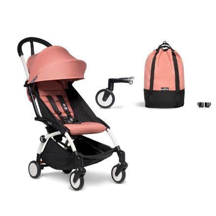 Pachet promotional carucior sport BABYZEN YOYO², cadru alb, geanta incapatoare CADOU, Ginger