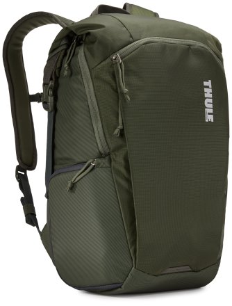 Rucsac pentru echipament foto Thule EnRoute, 25L compartimentat, rezistent, Dark Forest