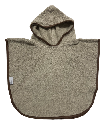 Italbaby Детски халат Poncho, памук, с качулка, 1-2 години - Nocciola