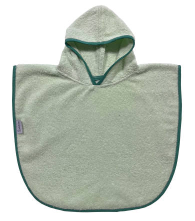Italbaby Детски халат Poncho, памук, с качулка, 1-2 години - Salvia