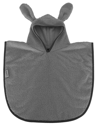 Halat de baie Poncho Italbaby pentru copii, din bambus, cu gluga, 1-2 ani - Grey