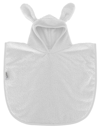 Italbaby Детски халат Poncho, изработен от бамбук, с качулка, 1-2 години - Bianco