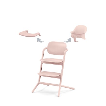 Scaun de masa pentru copii Cybex Gold Lemo 3 in 1, multifunctional, Pearl Pink