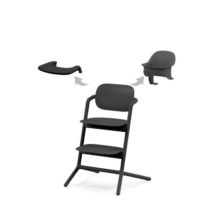 Cybex Gold Lemo 3 σε 1 Πολυλειτουργική παιδική καρέκλα τραπεζαρίας, εντυπωσιακό μαύρο