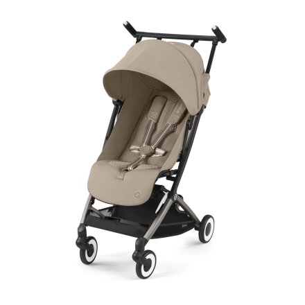 Carucior sport pentru copii Cybex Gold Libelle, compact, Almond Beige cu cadru Taupe
