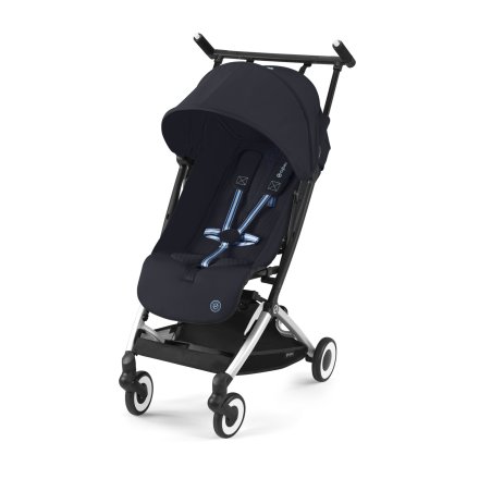 Carucior sport pentru copii Cybex Gold Libelle, compact, Dark Blue cu cadru Silver
