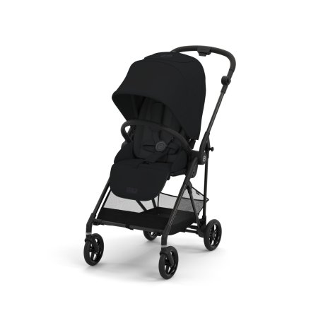 Cybex Melio Carbon, Magic Black, εξαιρετικά ελαφρύ, έκδοση 2024, καροτσάκι μωρού