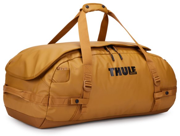 Ръчна пътна чанта Thule Chasm Duffel 70L, ново издание 2024 г., златисто кафяво