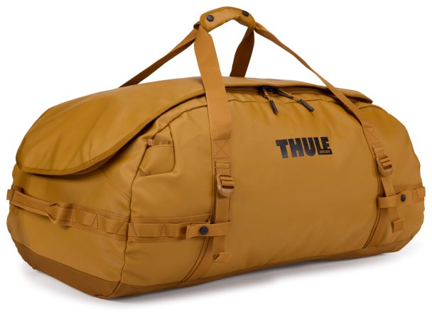 Ръчна пътна чанта Thule Chasm Duffel 90L, ново издание 2024 г., златисто кафява