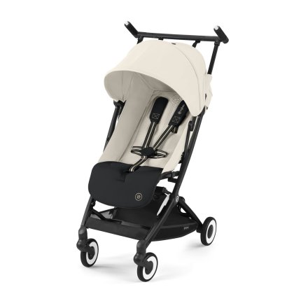 Μικρό καρότσι Cybex Gold Libelle, νέα έκδοση, λευκό καμβά με μαύρο σκελετό