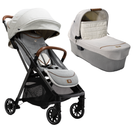 Carucior 2 in 1 pentru copii Joie Parcel Signature, Oyster cu landou Ramble XL Oyster