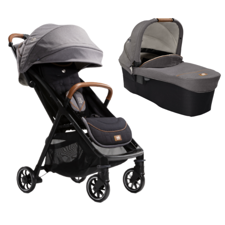 Carucior 2 in 1 pentru copii Joie Parcel Signature, Carbon cu landou Ramble XL Carbon