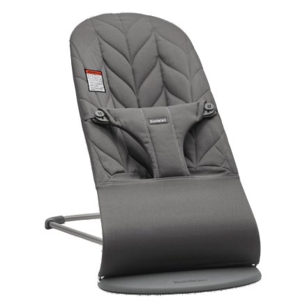 Balansoar pentru copii BabyBjorn Bliss, cu aspect delicat de petala, Anthracite