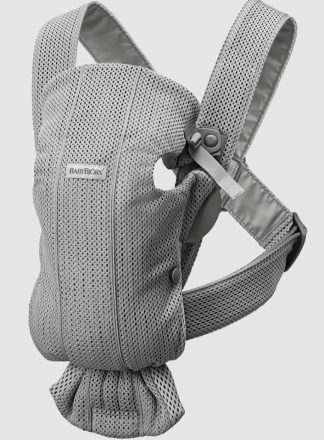 Кош за новородено BabyBjorn Mini, 3D Mesh, анатомичен - Сив