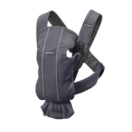 Marsupiu pentru bebelusi BabyBjorn Mini, 3D Mesh, anatomic - Anthracite