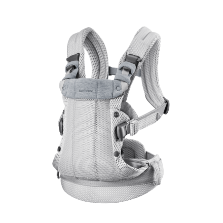 Marsupiu pentru bebelusi BabyBjorn Harmony, 3D Mesh, Silver