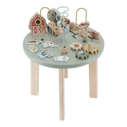 Masuta Little Dutch - Colectia Little Farm din Lemn FSC cu Activitati