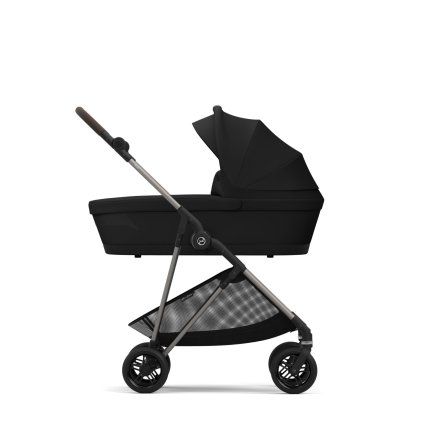 Παιδικό καρότσι Cybex Melio 2 σε 1, με πορτμπαγκάζ, συλλογή 2024, Magic Black