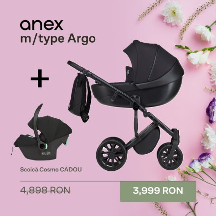 Carucior 2 in 1 pentru copii Anex M/Type, multifunctional + scoica Cosmo cadou, Argo