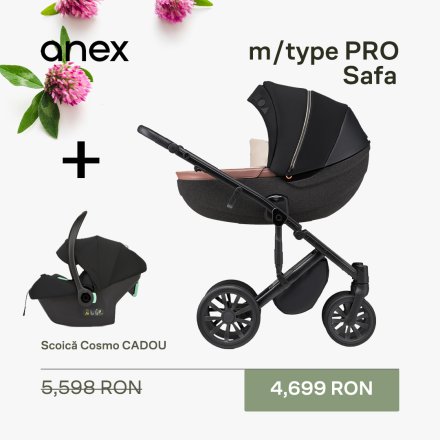 Carucior 2 in 1 pentru copii Anex M/Type PRO, multifunctional + scoica Cosmo cadou, Safa Sahin