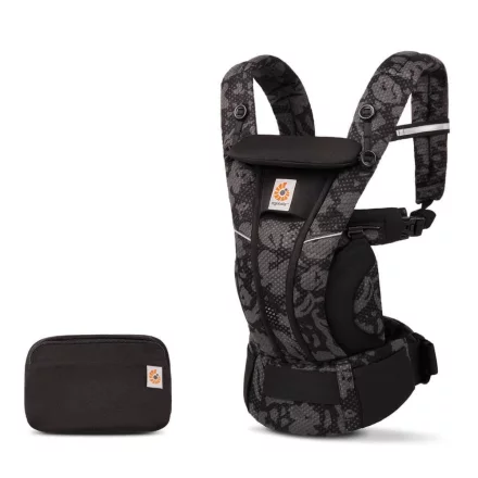 Marsupiu pentru bebelusi Ergobaby OMNI Breeze respirabil si confortabil 0 - 4 ani Onyx Blooms