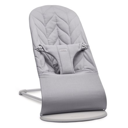 Детски люлеещ се стол BabyBjorn Bliss Light Grey, с капитонирана дамаска