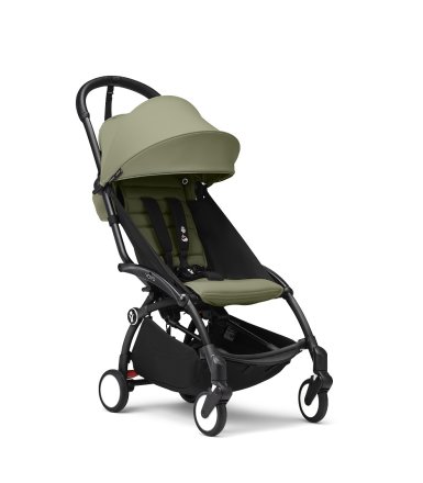 Спортна детска количка STOKKE YOYO³, с цветен пакет - Olive, с черна рамка