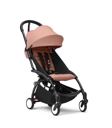 Carucior sport pentru copii STOKKE YOYO³, cu pachet de culoare - Ginger, cu cadru Black