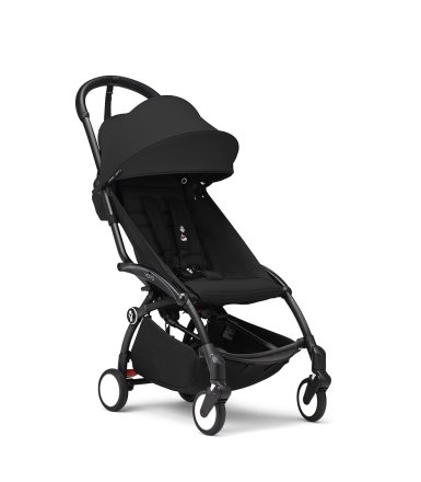 Carucior sport pentru copii STOKKE YOYO³, cu pachet de culoare - Black, cu cadru Black