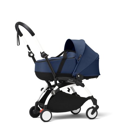 Carucior nou nascuti STOKKE YOYO³, cu landou - Navy Blue, cu cadru White