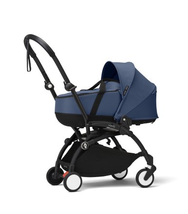 Carucior nou nascuti STOKKE YOYO³, cu landou - Navy Blue, cu cadru Black