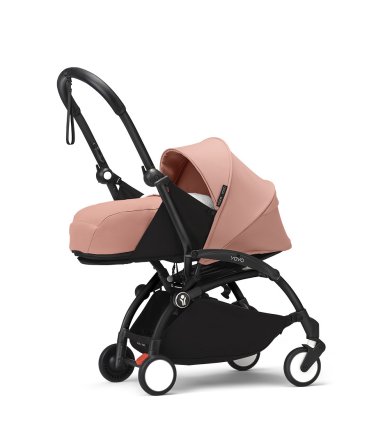 Количка за новородено STOKKE YOYO³, с пакет за новородено - Ginger, с черна рамка