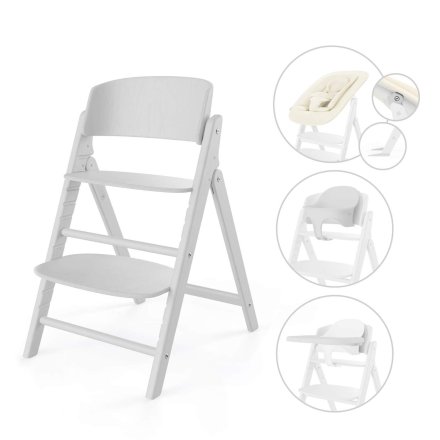 Scaun de masa pentru copii Cybex Gold Click & Fold 4 in 1, ajustabil, All White