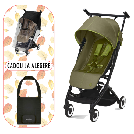 Pachet promotional carucior sport Cybex Gold Libelle, cu protectie de ploaie sau geanta de transport cadou, Nature Green