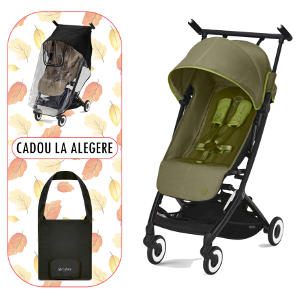 Διαφημιστικό πακέτο καροτσιού Cybex Gold Libelle, με κάλυμμα βροχής ή τσάντα μεταφοράς δώρου, Nature Green