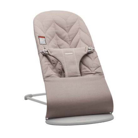 Детски люлеещ се стол BabyBjorn Bliss Sand Grey, с капитонирана дамаска