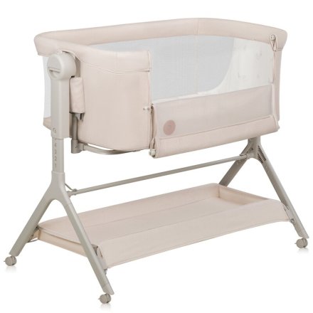 Patut pentru copii Lionelo - Leonie Plus, co-sleeper, pliabil, Beige Sand