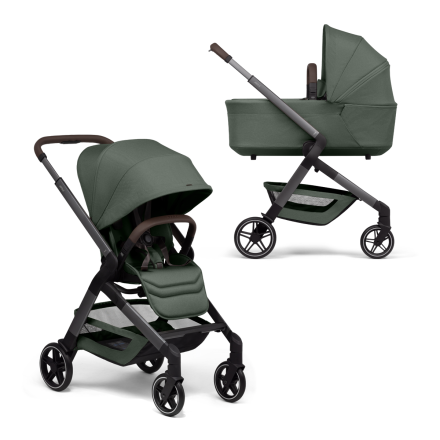 Carucior 2 in 1 pentru copii Joolz Hub², cu landou, Forest Green