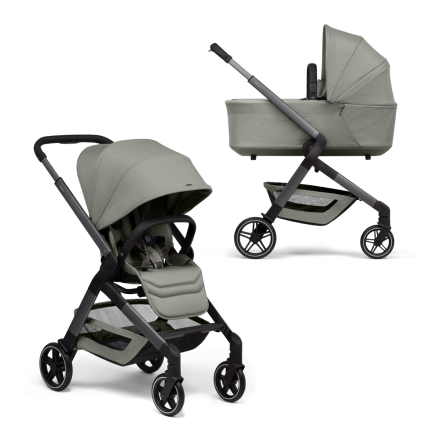 Carucior 2 in 1 pentru copii Joolz Hub², cu landou, Sage Green